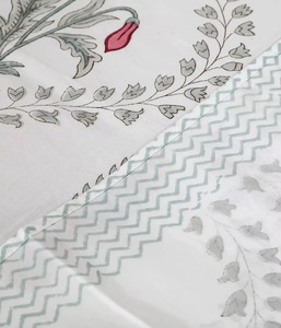 Parure de lit en coton imprimé à la main style bohème indien avec housses de coussin assorties – Vente en gros de linge de lit de Jaipur - Product Image 3