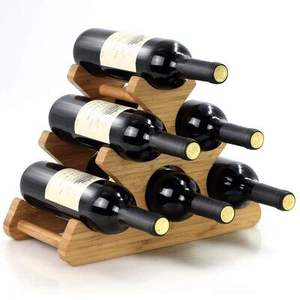Porte-vin en bois décoratif, design moderne, utilisation sur table, respectueux de l'environnement |   Fait main |   Cadeau de mariage pour la nouvelle maison |   Vente en gros - Product Image 2
