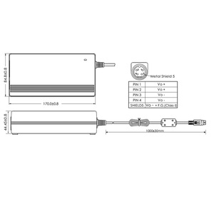 Adaptateur universel AC-DC 50/60Hz avec prise IEC320 C6 pour le secteur industriel 150W 24V 6.25A - Product Image 3