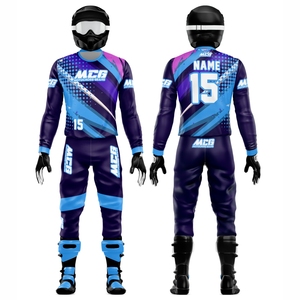 Traje de Motocross para Hombre de Alta Calidad en Tela de Nailon y Poliéster, Nuevo Diseño Vintage con Impresión por Sublimación, Jersey y Pantalón de Carreras MX - Product Image 1