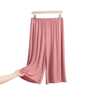 Pantalons Capri pour Femmes Grande Taille XL 8XL, Respirants, Taille Élastique, Taille Haute, Longueur Entière, Jambes Larges, Décontractés, Vêtements de Maison, Coupe Ample - Product Image 6