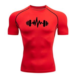 <b>Men</b> Gym Workout Fitness <b>Compression</b> <b>Shirts</b> <b>Men</b> Print Rash Guard Short Sleeve Undershirts Cool & Dry <b>for</b> Sun Protection - Product Image 4
