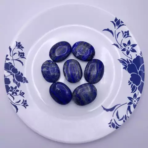 Piedra Ovalada de Lapislázuli Natural Pulida, Figura de Gema Azul, Piedra de Meditación para Aliviar el Estrés, para Decoración o Regalo - Product Image 4