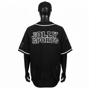 Camiseta de béisbol para hombre, tela de poliéster entrelazado, negro, panel raglán, logotipo personalizado, 100% algodón, corte holgado, estampada. - Product Image 2