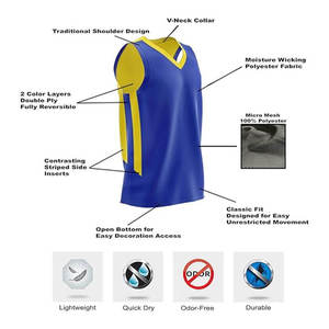 Maillot de basket OEM personnalisé pour équipe, uniforme athlétique sans manches à séchage rapide, fabrication en usine - Product Image 5