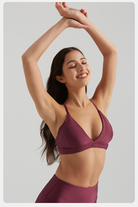Women's 2 Piece Yoga Set Burgundy <b>V</b> Neck Spaghetti Strap Sports Bra High <b>Waist</b> Full Length <b>Leggings</b> - Product Image 3