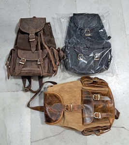 Unisex Stylish Genuine Leather Bag Back pack Real Leather <b>Laptop</b> <b>Backpack</b> Soft Bag-BG-953 - Product Image 3