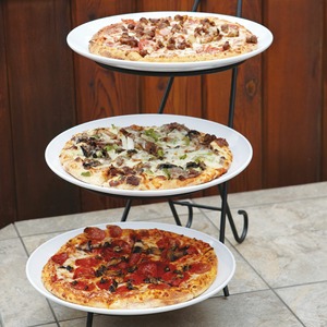 Unique Design Metal <b>Pizza</b> Stand Round <b>Shape</b> Black Tray For Tableware Hotel Restaurant Cafe Use - Product Image 1
