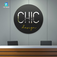Enseigne Ronde en Acrylique Rétroéclairée Personnalisée, Logo LED pour Entreprise, Salon, Décoration Murale de Bureau, Signalétique Rétroéclairée, Forme Personnalisée, Logo LED