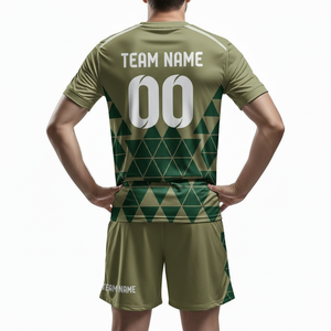 Uniforme de fútbol personalizado al por mayor, camiseta de fútbol sublimada con estampado y pantalones cortos con nombre de equipo personalizado - Product Image 2