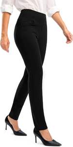 Pantalones de Vestir de Cintura Alta para Mujer, Diseño de Crepé, Pantalones Casuales para Mujer, OEM ODM - Product Image 6