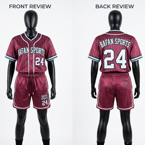 ชุดเสื้อยืดแขนกุดผู้หญิง ผ้าโพลีเอสเตอร์คุณภาพพรีเมียม สีแดงเลือดหมู ลายทาง พร้อมปักโลโก้ตามสั่ง ชุดเสื้อยืดแขนกุดและกางเกงขาสั้น - Product Image 3