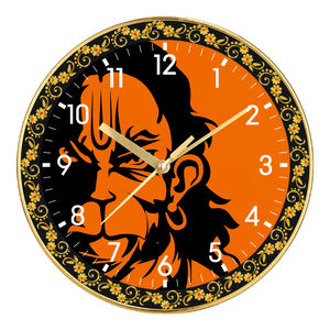 Horloge murale en plastique personnalisée Hanuman Ji, dernier cri, pour la décoration du salon, cadeau pour la fête des mères et Noël - Product Image 1