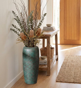 Floor-<b>Standing</b> Decorative Large <b>Vase</b> Ornament Vintage Simple Distressed New Indian Style Sturdy Durable Home Dried flower <b>vase</b> - Product Image 1