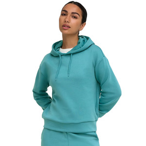 Sweat-shirt à capuche surdimensionné pour femmes, couleur unie, manches longues, en polaire, avec poches, respirant, vêtements d'automne pour femmes - Product Image 4