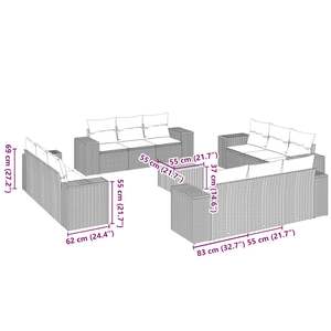 Conjunto de Sofás Negros para Jardín - Product Image 3