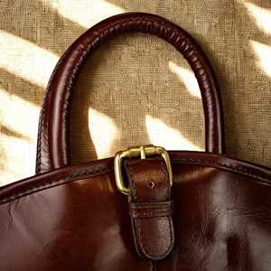 Real Genuine Leather Heavy Duty Casual <b>Suit</b> <b>Carrier</b> <b>Mens</b> Dress <b>Suit</b> Cover Folding Apparel Hanger Bag Zipper Travel Duffel - Product Image 4