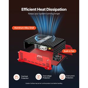 แอมพลิฟายเออร์รถยนต์แบบโมโนบล็อก 1 แชนแนล คลาส D กำลังขับ 1500 วัตต์ RMS สูงสุด รองรับ 1/2/4 โอห์ม พร้อมรีโมทควบคุมระดับเสียงซับวูฟเฟอร์ สำหรับเครื่องเสียงรถยนต์ - Product Image 6