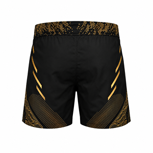 กางเกง MMA ผู้ชาย Asar Wear Ind ทรงปกติ แห้งเร็ว พิมพ์ลายแบบ Sublimation สีดำลายทอง - Product Image 4