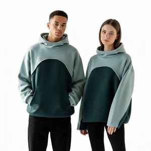 <b>Mens</b> Two Tone <b>Oversized</b> Pullover <b>Hoodie</b> Color Block Heavyweight Hooded Sweatshirt Casual Streetwear <b>Hoodie</b> - Product Image 6