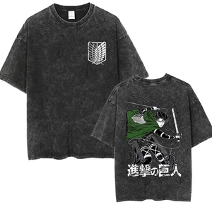 Premium Streetwear Oversized <b>T</b> Shirt Anime Fish Illustration <b>Back</b> Print Cotton Soft Fabric Custom Logo Wholesale Supplier - Product Image 4