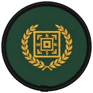 Parche Bordado Termoadhesivo de Corona de Laurel Masónica, Redondo, Verde y Dorado, Insignia Bordada para Ropa, Chaqueta, Aplique Personalizado - Product Image 4