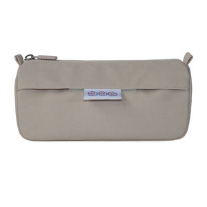 Estuche de Lápices de Nailon Beige con Cierre de Cremallera y Etiqueta de Marca Personalizable, para Almacenamiento de Artículos de Papelería - Product Image 2