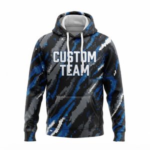 Sudadera con Capucha de Forro Polar para Hombre, con Logotipo de Equipo Personalizado en la Parte Delantera, Bolsillo, 100% Poliéster, Estampado de Camuflaje, Impresión Digital, Corte Regular, Larga - Product Image 3