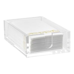 Portatovaglioli in Acrilico Trasparente 9,1 X 5,5 X 2,6 Pollici, Vassoio Porta Asciugamani per Bagno con Apertura a U, Porta Carta Monouso - Product Image 2
