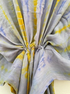 Tie Dye court caftan Summer Resort Wear robe de salon indienne tissu en mousseline de soie avec Tie Dye Print vêtements de nuit pour femmes - Product Image 3