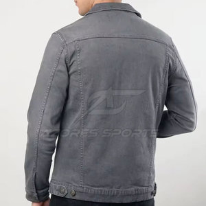 Men Winter Jeans <b>Jacket</b> Front Logo Trendy Casual Streetwear Washed Long Sleeve <b>Lightweight</b> Breathable Quick Dry Eco-Friendly - Product Image 2