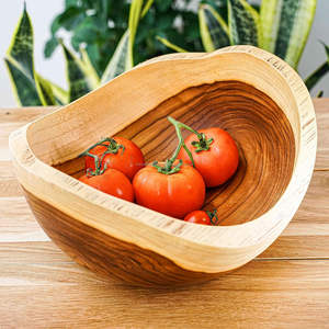 Frutero de bambú decorativo sostenible, pantalla de mesa portátil fácil, utensilios de cocina de madera multiusos, cuenco para servir, los mejores precios - Product Image 3