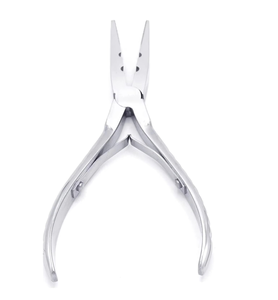 Pince professionnelle pour extensions de cheveux en acier inoxydable, conception à 2 trous pour l'installation et le retrait - Product Image 1