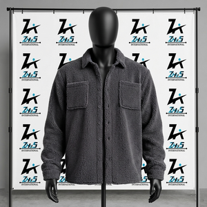 Chaqueta de Lana de Doble Cara para Hombre, Estilo Minimalista, Mezcla de Lana, Prenda Exterior Informal de Negocios, Cuello Acanalado - Product Image 1