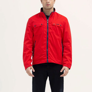 Unique Style Solid Color <b>Men's</b> Zipper Closure <b>Jackets</b> Polyester/Cotton Material <b>Canvas</b> Fabric <b>Men</b> Zipper <b>Jackets</b> - Product Image 6