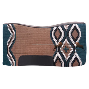 Woolen Contour Saddle <b>Pad</b> 34x36 Hand Woven 100% New Zealand Wool Fleece Lining Western Equestrian for Competition & Training - Product Image 2