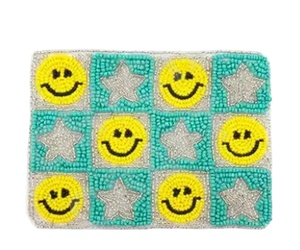 กระเป๋าสตางค์ใส่เหรียญประดับลูกปัดสำหรับผู้หญิงกระเป๋าใส่เหรียญแบบสั่งทำลายยิ้มทันสมัย - Product Image 1