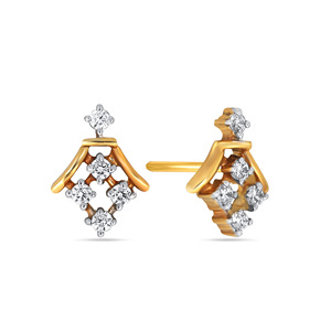 Encantadores Pendientes de Diamantes Clásicos de Oro Sólido de 14K con Brillo, Corte Brillante Redondo, Color G, Cultivados en Laboratorio, Joyería de Boda para Mujer - Product Image 2