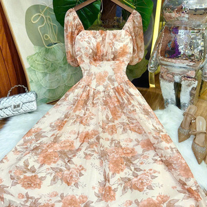 Elegante Vestido Largo de Seda para Mujer, Modelo 2026, Manga Corta, Estilo Informal, Natural, Formal, para Diversas Ocasiones - Product Image 5