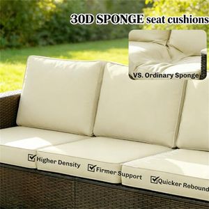Canapé de jardin extérieur double beige confortable et élégant - Product Image 2