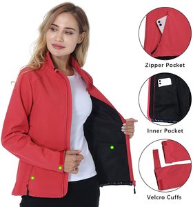 Chaqueta de cuero acolchada para mujer, estilo ecuestre, impermeable, con cuello alto, relleno de algodón, diseño a cuadros, para otoño, extralarga - Product Image 4