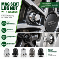 Mur Baut Roda Mag Seat dengan Washer Flat Seat Shank Style, Mur Roda Kustom OEM, Pengikat Otomotif
