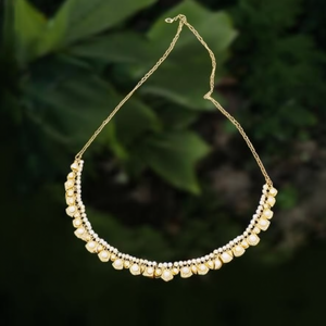 Conjunto de Collar con Perlas de Imitación y Kundan - Joyería de Boda de Estilo Étnico con Forma de Número, de Aleación/Metal - Product Image 3