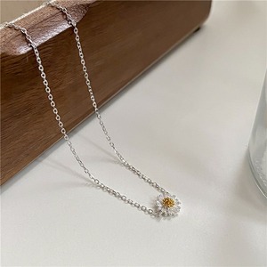Summer New Daisy series <b>set</b> S925 sterling <b>silver</b> Korean fashion small fresh <b>necklace</b> ring bracelet wholesale - Product Image 2