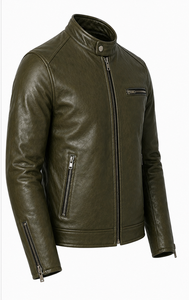 Veste en cuir de haute qualité pour hommes, très élégante et stylée - Product Image 3
