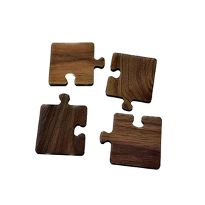 Sous-verre en bois classique de qualité supérieure, style puzzle, pour la décoration de table, article de vaisselle de style puzzle, en gros - Product Image 4