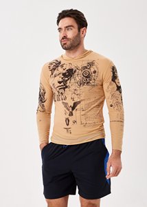 เสื้อแรชการ์ดแขนยาวสำหรับผู้ชาย พิมพ์ลายแบบซับลิเมชั่น แห้งเร็ว ผลิตจากโพลีเอสเตอร์ ลายหุ่นยนต์ไซเบอร์พังก์ ไซส์ผู้ใหญ่ - Product Image 1