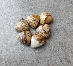 Piedra Preciosa Natural de Jaspe Biscuit en Forma de Trillón, Calibrada, para Joyería, Piedra de Curación - Product Image 5