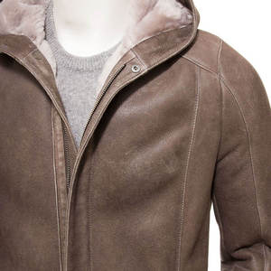 Chaqueta de Cuero Vacuno Vintage de Alta Calidad para Hombre, Impermeable, Transpirable, de Color Sólido, con Cuello Tipo Camisero, Directo de Fábrica - Product Image 6