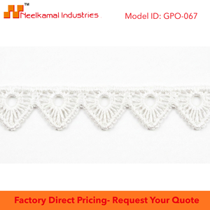 15mm <b>White</b> Geometric Guipure GPO <b>Lace</b> Trim Customizable Direct Factory 20 Meter Packing for Bridal Veils Gowns Invitations Decor - Product Image 6